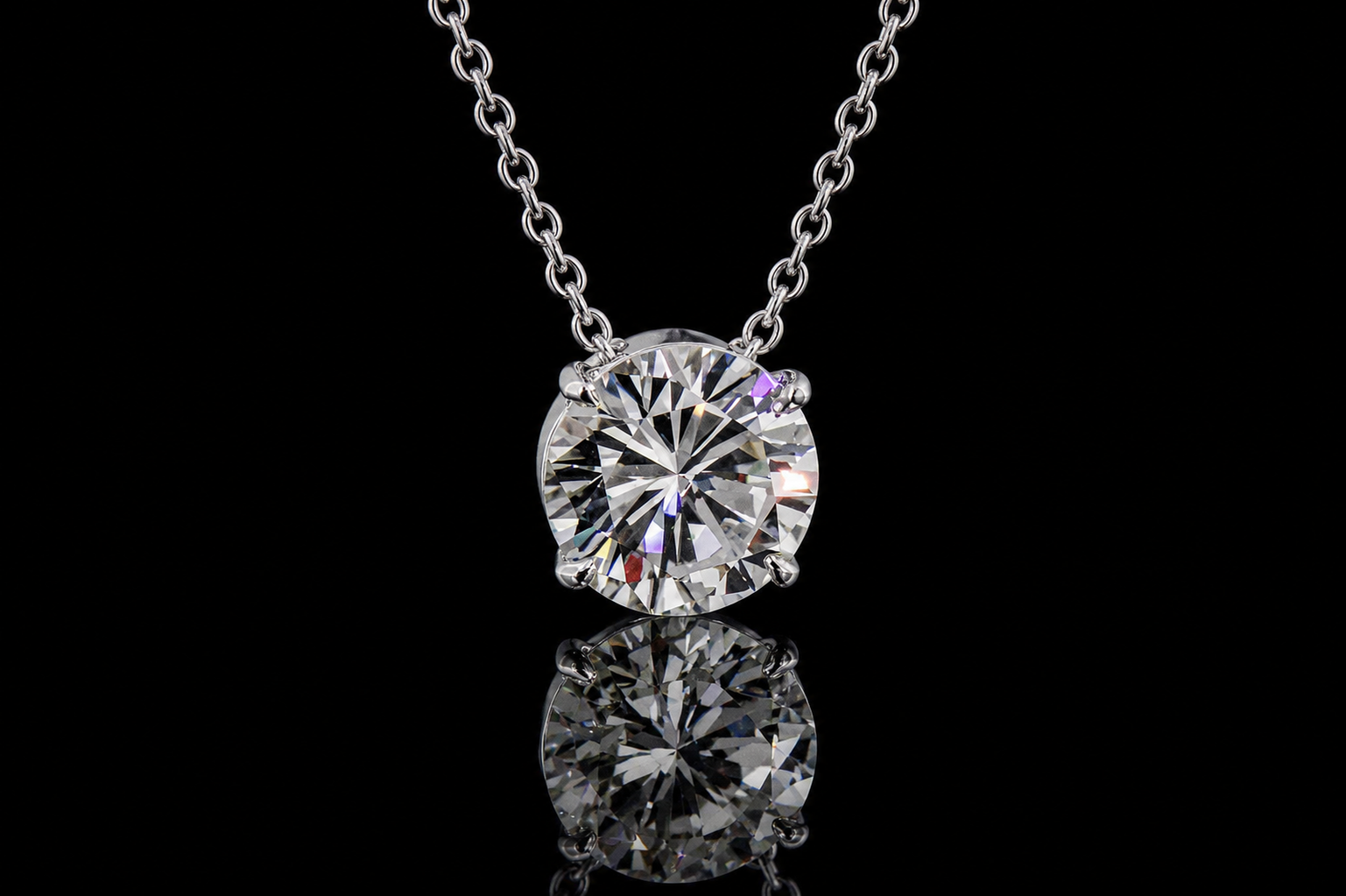 Round Diamond Solitaire Pendant (pend070)