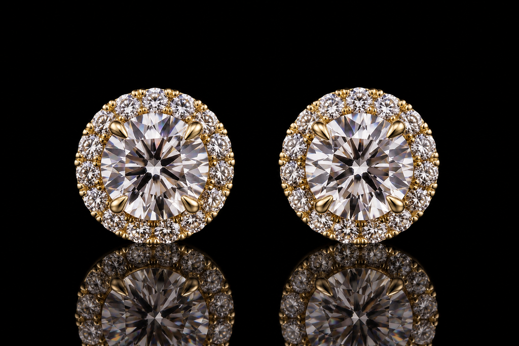 Removable Diamond Halo Jacket Earrings (ear055)