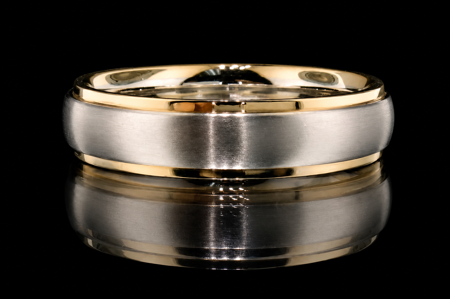 Two-Tone Wedding Band Set (band106)