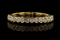 18K Yellow Gold Bezel-Set Diamond Band (band142)