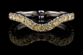 Yellow Diamond Chevron Wedding Band (band010)