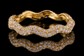 Three-Row Micropavé Wavy Diamond Eternity Band (band158)