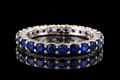Round Blue Sapphire Eternity Band (band163)