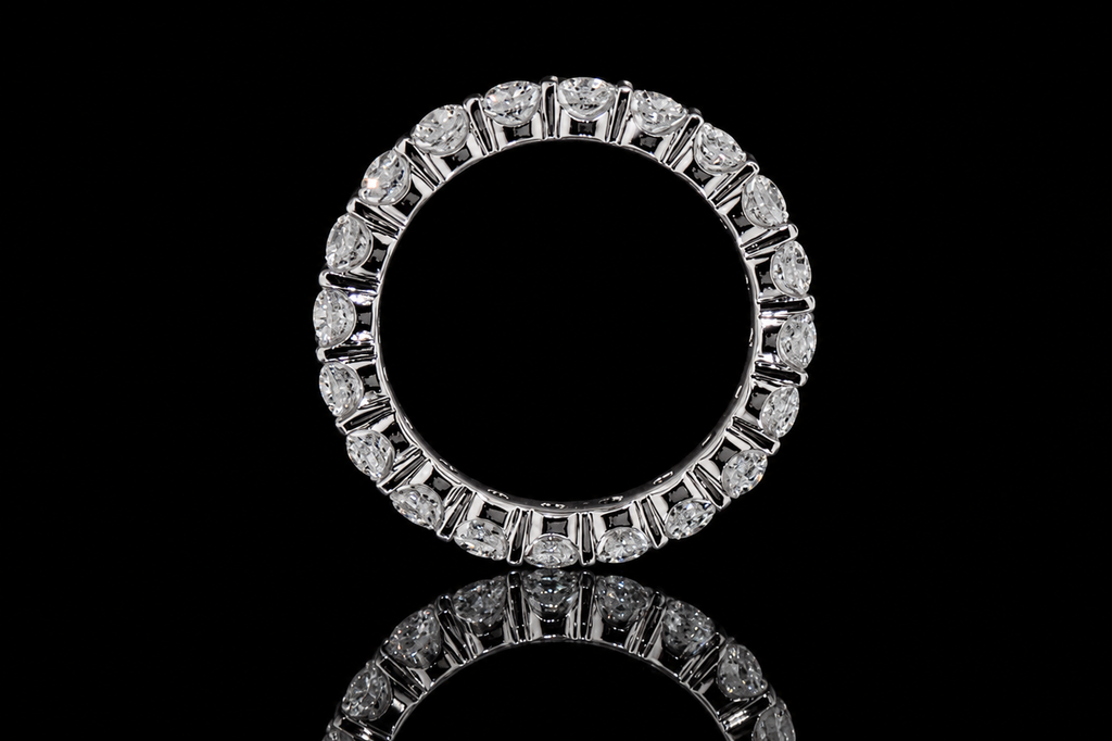 Round Diamond Shared-Prong Platinum Eternity Band (band089)