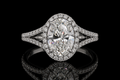 Oval Diamond Halo Split Shank Engagement Ring (eng350)