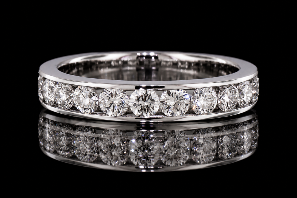 Channel-Set Round Diamond Wedding Band (band159)