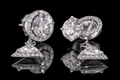 Convertible Diamond Halo & Drop Earrings (ear076)
