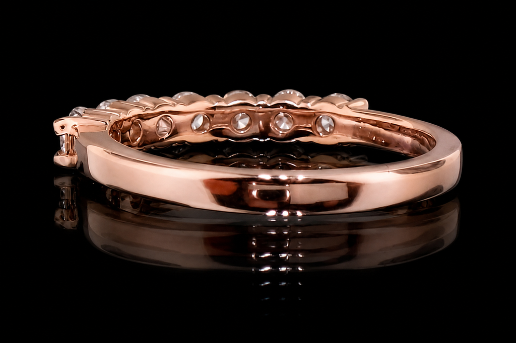 Rose Gold Seven-Stone Diamond Band (band027)