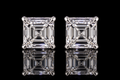 Asscher-Cut Diamond Stud Earrings (ear071)