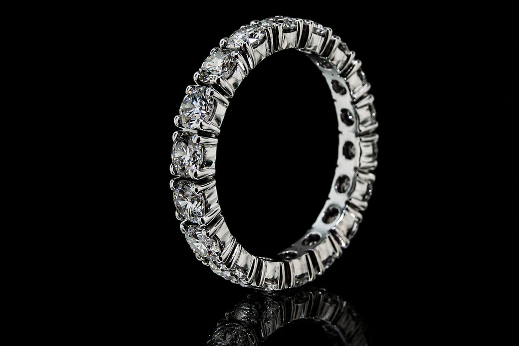 Round Diamond Platinum Eternity Band (band078)