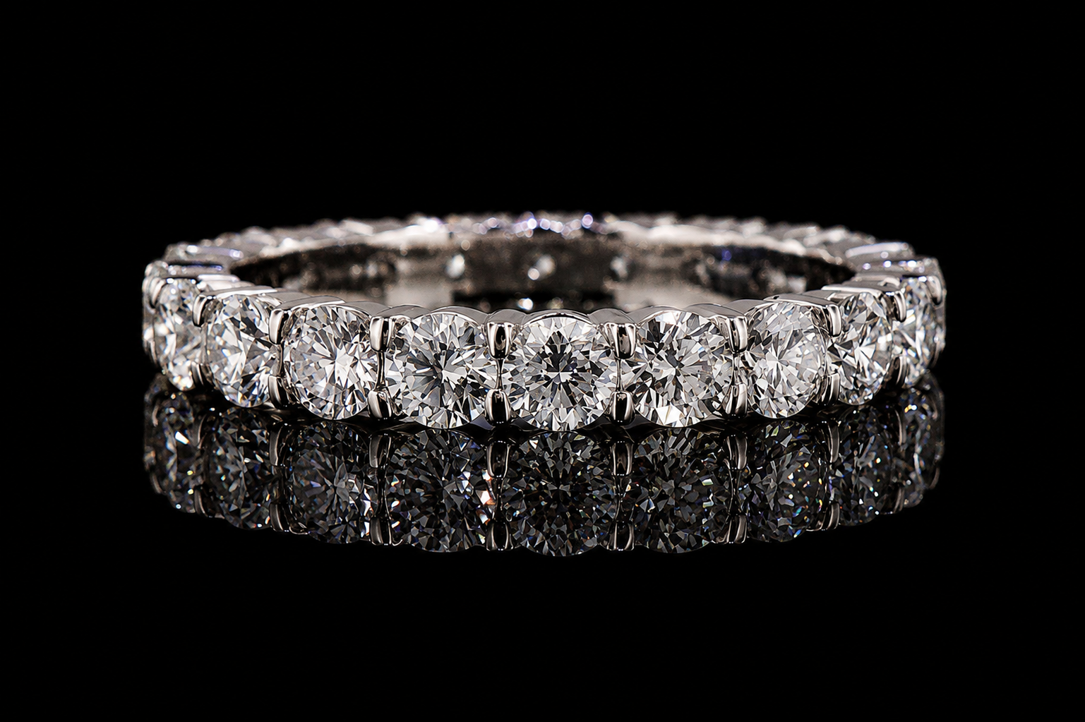 Platinum Shared-Prong Diamond Eternity Band (band118)