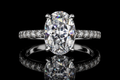 Oval Diamond Halo Engagement Ring (eng342)