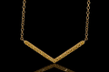 Yellow Diamond Micropavé Chevron Necklace (pend082)