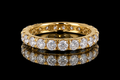 Yellow Gold Round Brilliant Diamond Micropavé Eternity Band (band178)