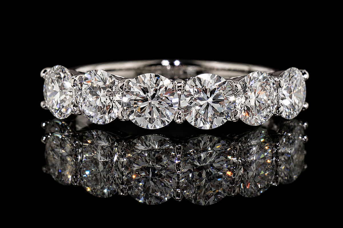 Seven-Stone Round Diamond Band (band007)
