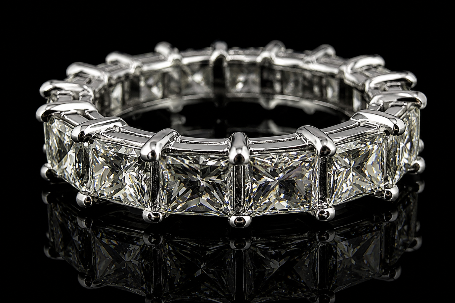 Princess-Cut Diamond Eternity Band (band069)