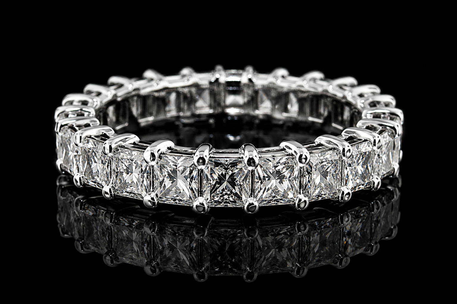 Princess-Cut Diamond Eternity Band (band047)