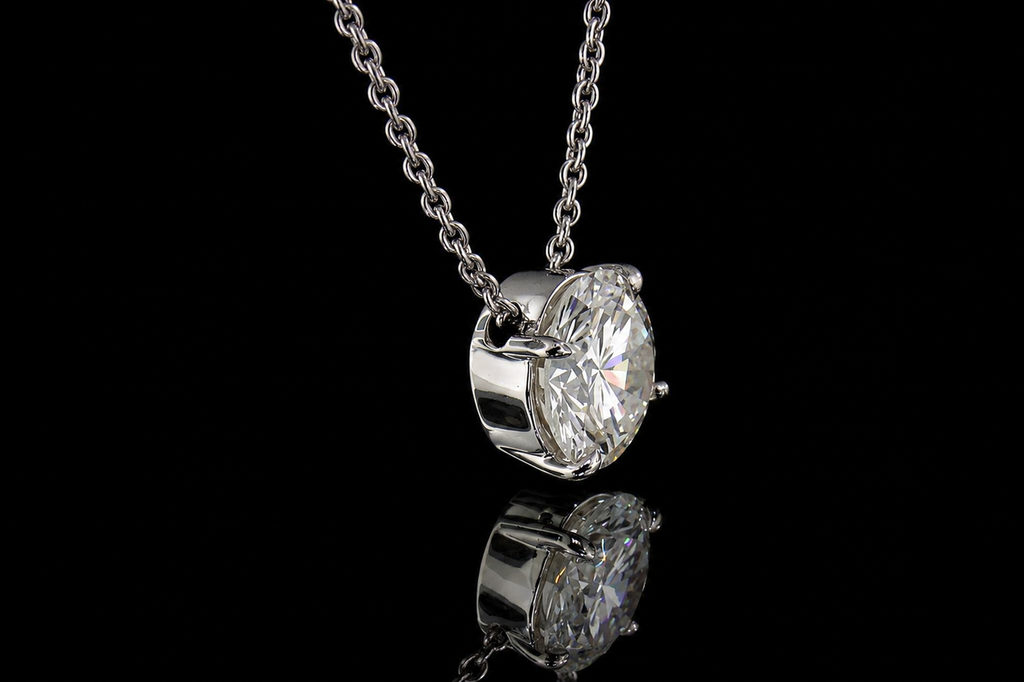 Round Diamond Solitaire Pendant (pend070)
