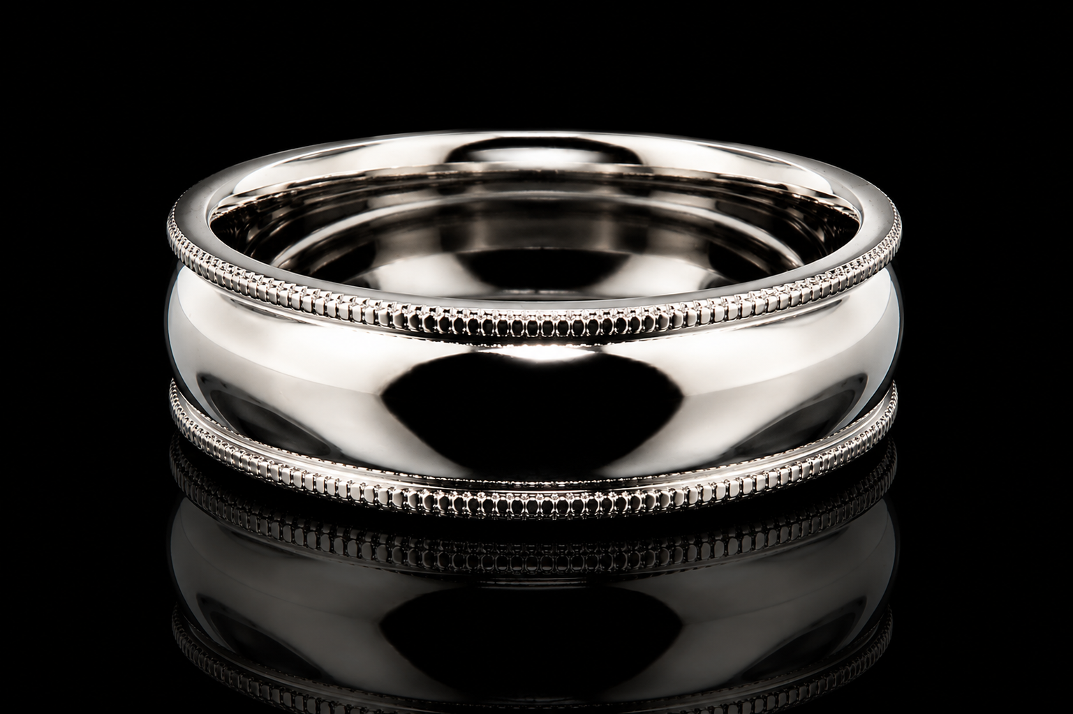 Platinum Milgrain Men’s Band (band145)