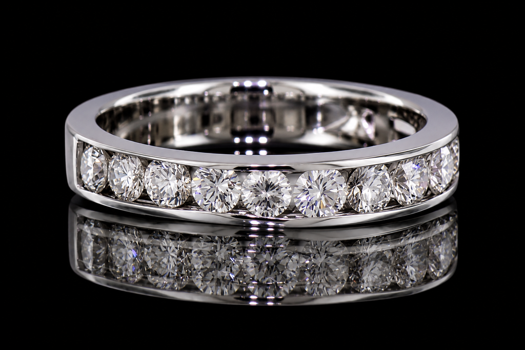 Channel-Set Round Diamond Wedding Band (band159)