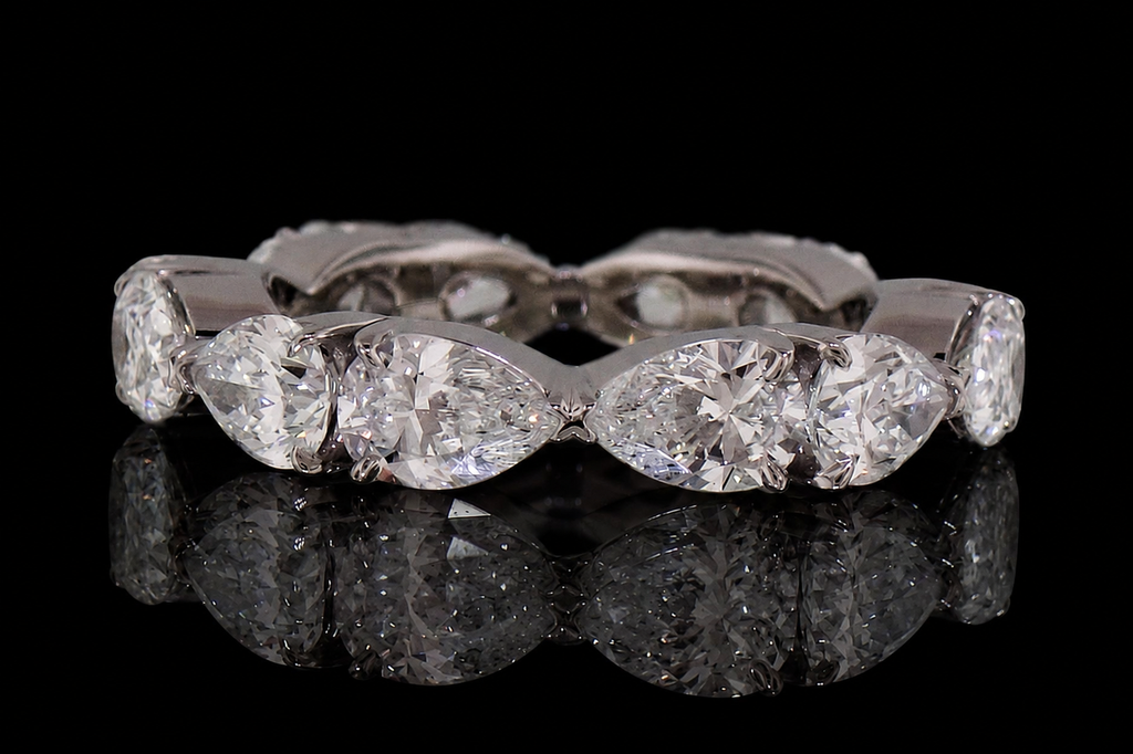 Platinum Pear-Shaped Diamond Eternity Band (band151)