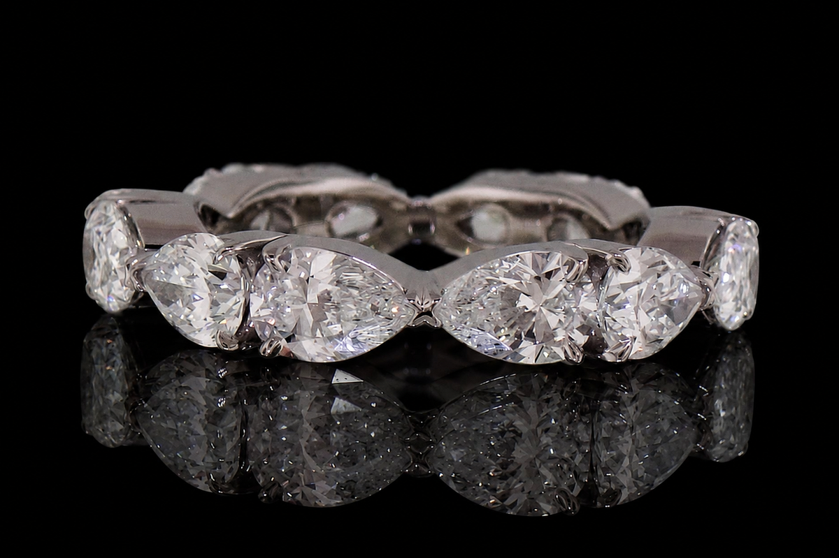 Platinum Pear-Shaped Diamond Eternity Band (band151)