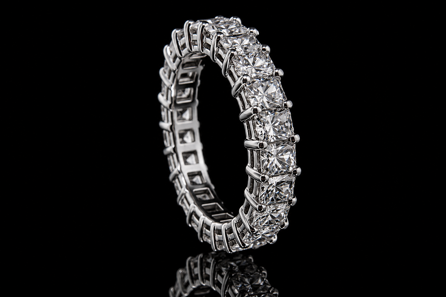 Princess-Cut Diamond Eternity Band (band047)
