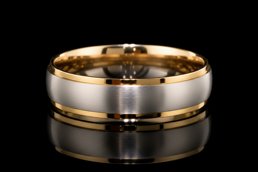Two-Tone Wedding Band Set (band106)
