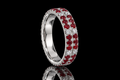 Ruby and Diamond Double-Row Eternity Band (band173)