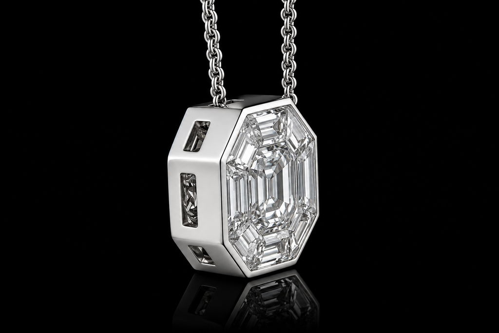 Octagonal Diamond Mosaic Pendant (pend045)