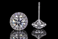Round Diamond Halo Stud Earrings (ear004)