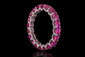 Pink Sapphire Shared-Prong Platinum Eternity Band (band131)