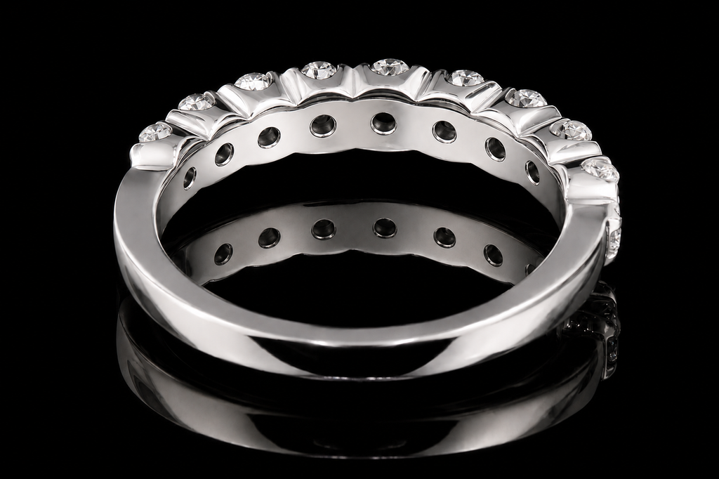Round Diamond Shared-Prong Eternity Band (band015)