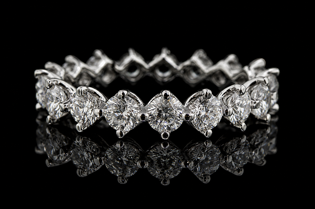 Round & Cushion Diamond Eternity Band (band067)