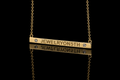 18K Yellow Gold Diamond Name Bar Necklace (pend068)
