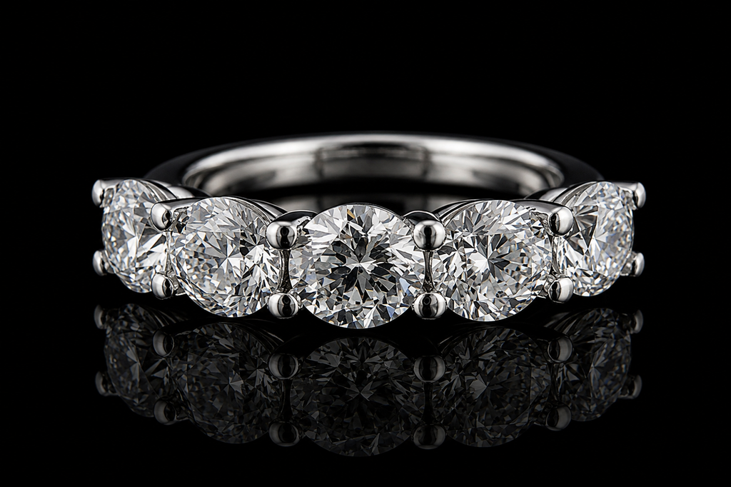 Five-Stone Round Diamond Band (band068)