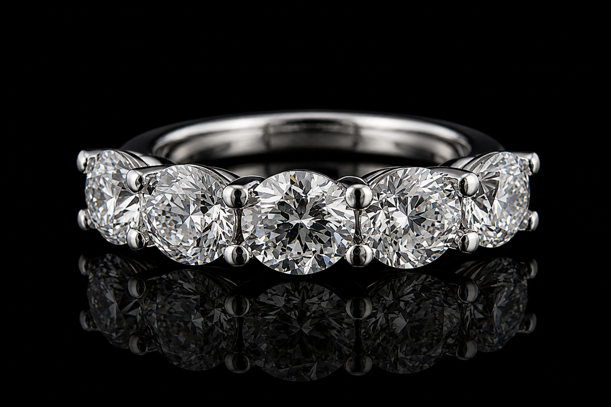Five-Stone Round Diamond Band (band068)