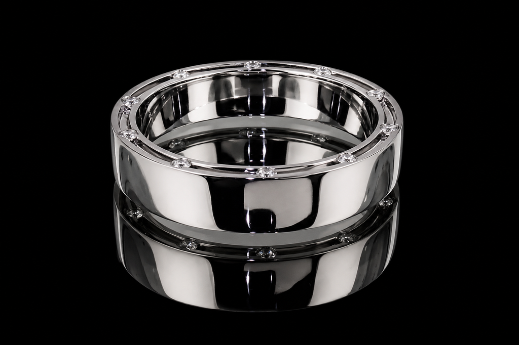 Platinum Diamond Edge Band (band134)