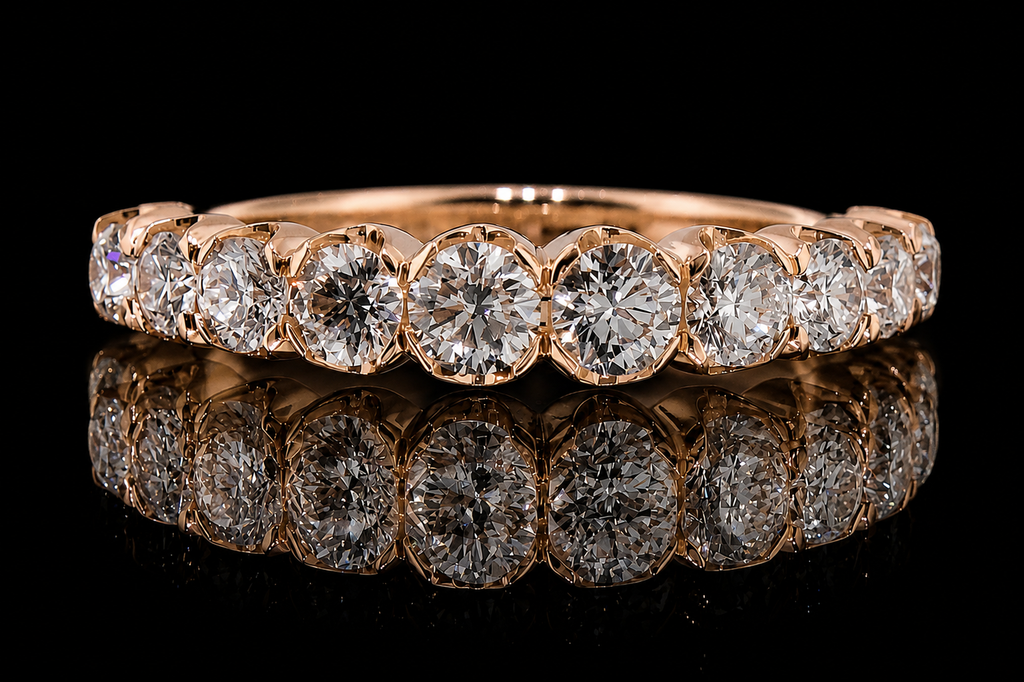 Round Diamond Shared-Prong Eternity Band (band018)
