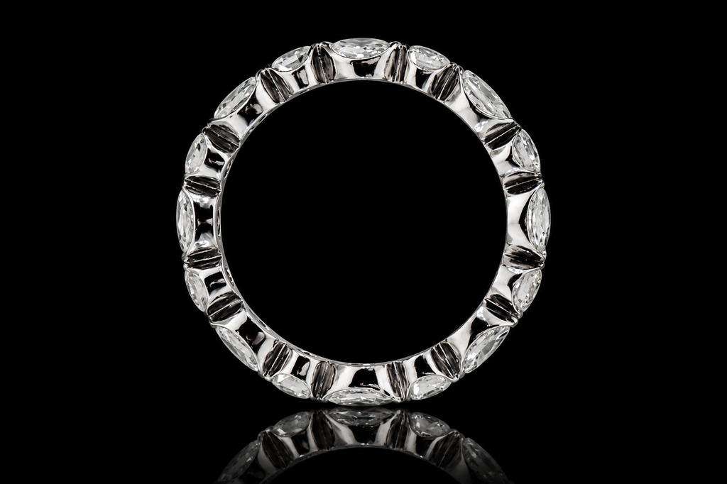 Mixed-Cut Diamond Platinum Eternity Band (band098)