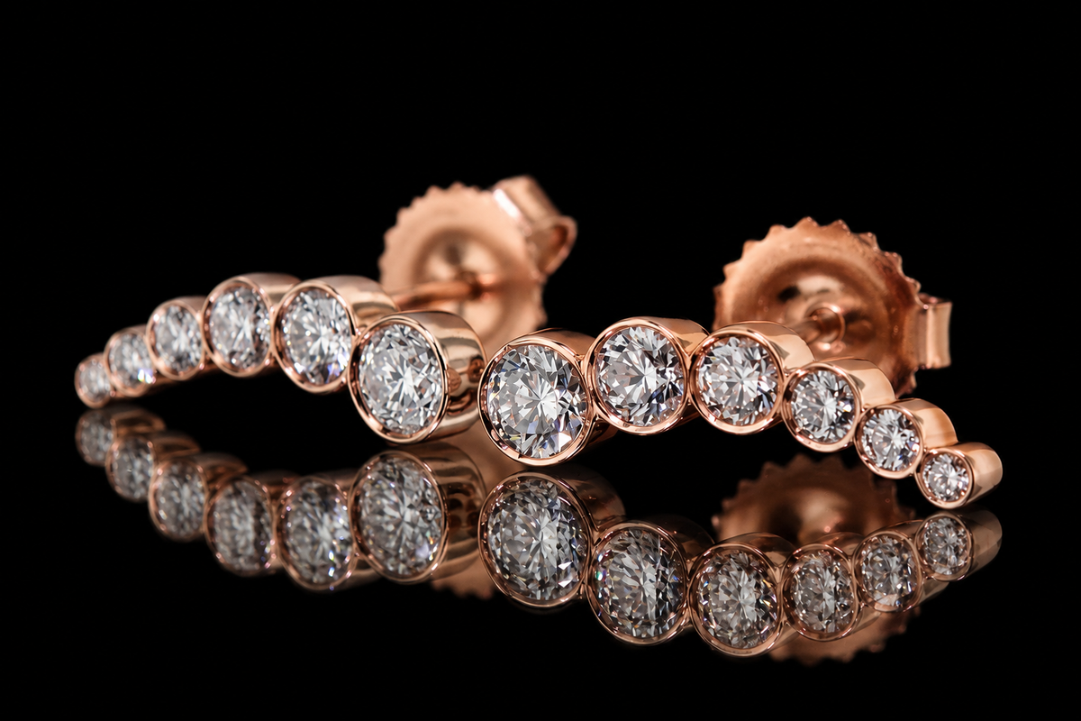 Diamond Horizon Ear Climbers (ear054)
