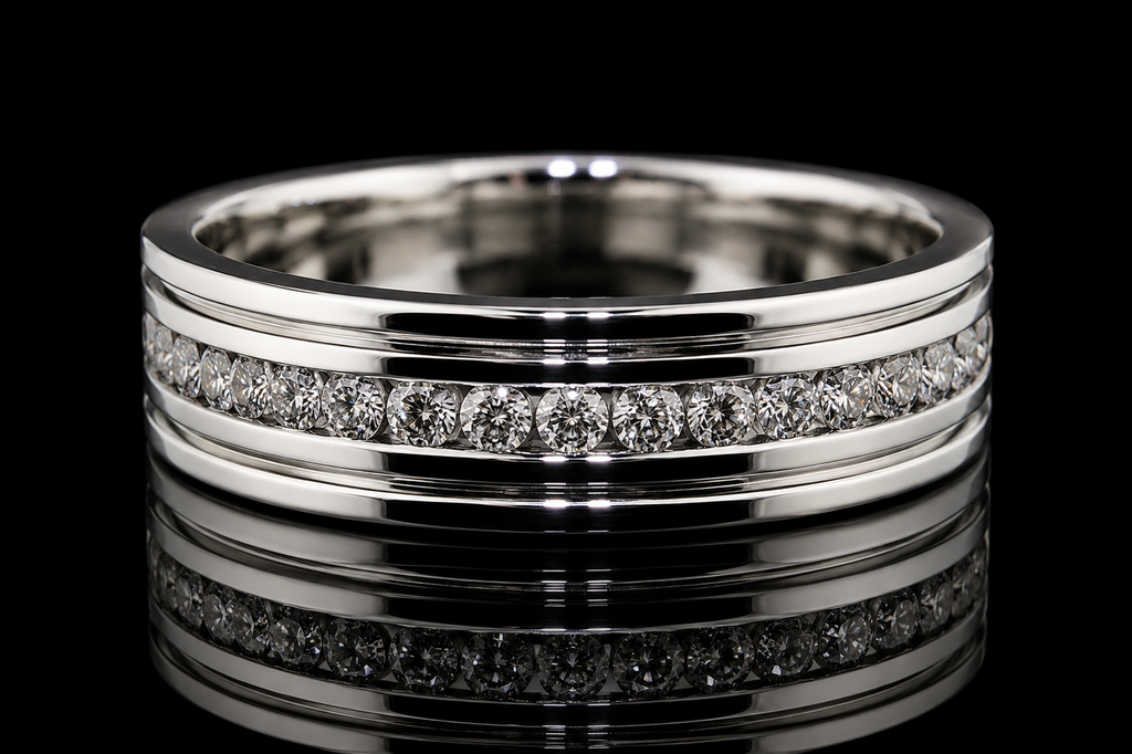 Channel-Set Round Diamond Band (band044)