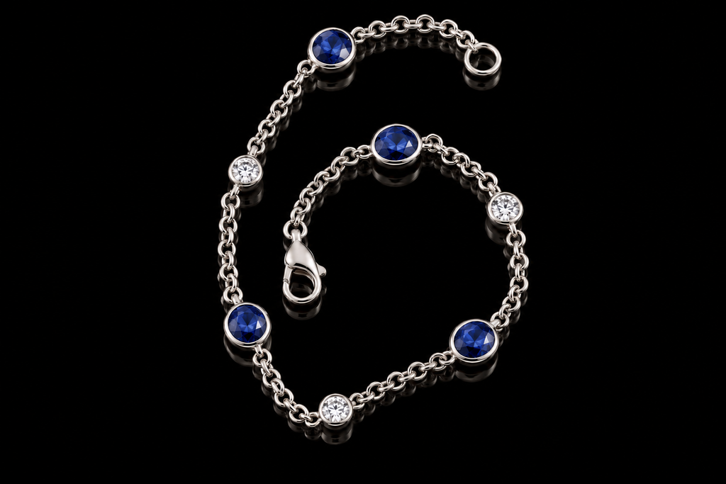 Diamond by the Yard Sapphire & Diamond Bracelet (brac001)