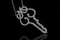 Diamond Micropavé Key Pendant (pend067)