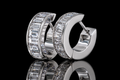 Channel-Set Baguette Diamond Huggies (ear059)