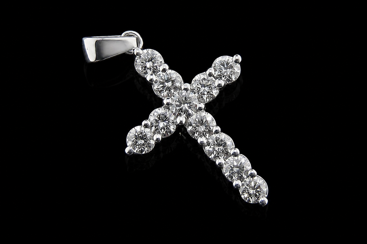 2.5ctw Diamond Cross Pendant (pend012)