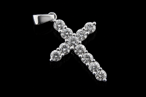 2.5ctw Diamond Cross Pendant (pend012)