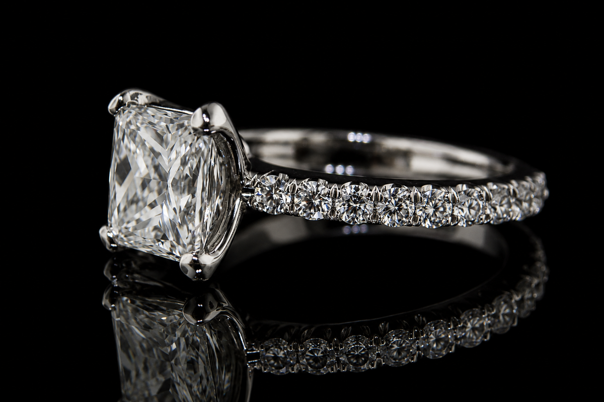 Princess Cut Diamond Solitaire Engagement Ring (eng167)