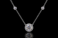 Diamond by the Yard Halo Necklace (pend062)