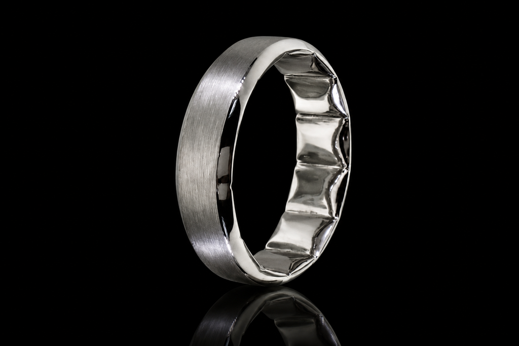 Brushed Platinum Men’s Band (band88)